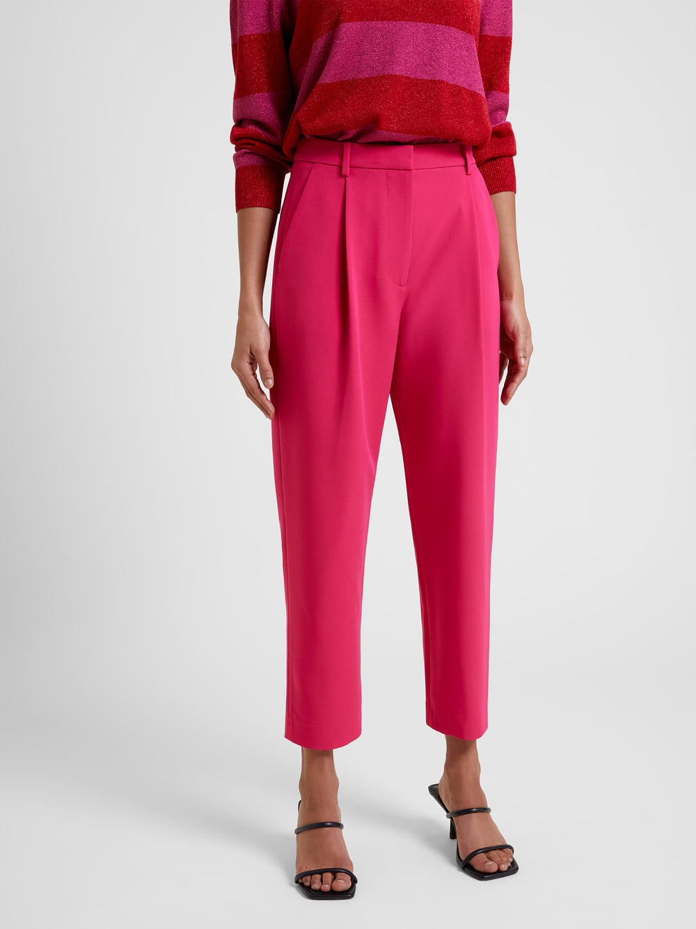 Evening Crepe Tailored Trousers Christmas Rose | Great Plains UK