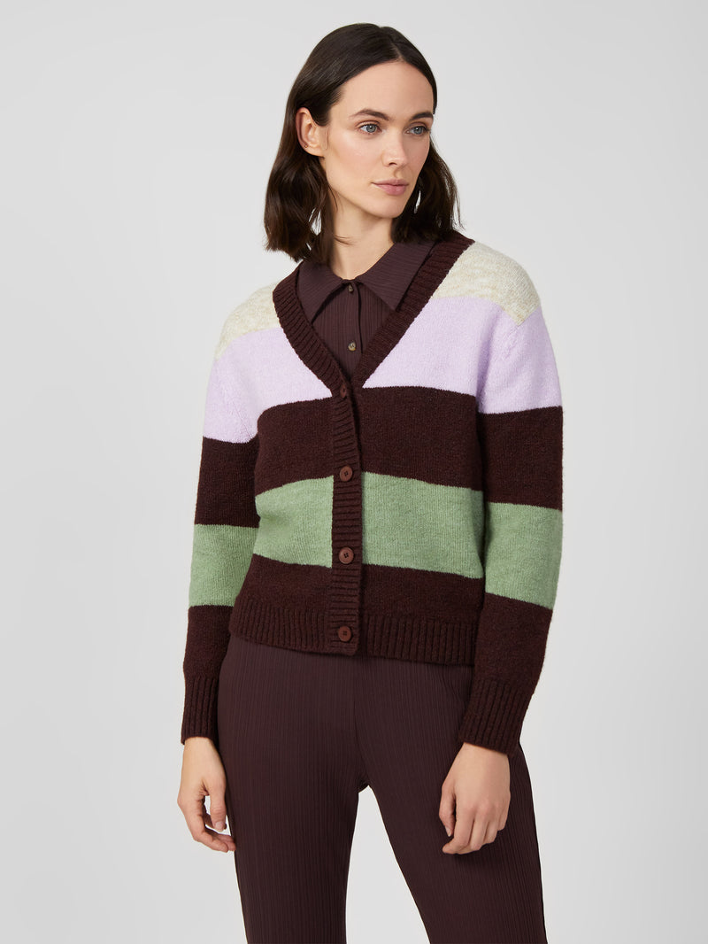 Stripe cardigan hot sale