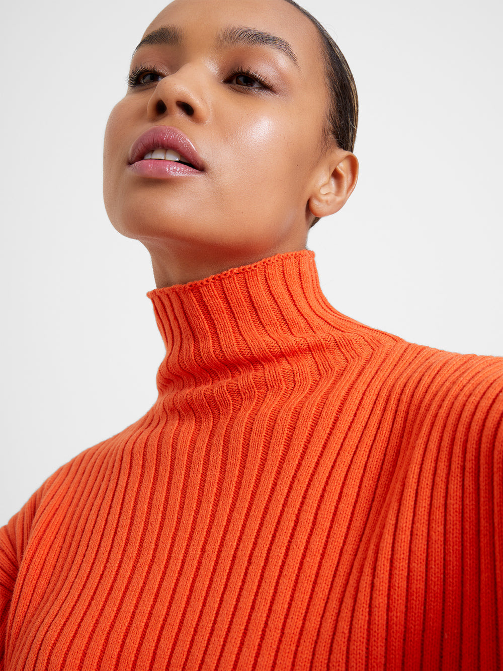 Orange hotsell mock neck