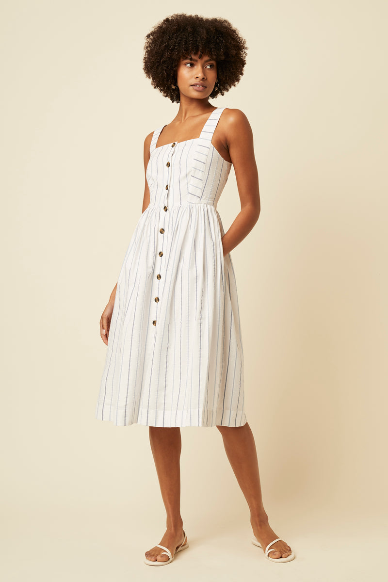 Striped linen dress outlet mango