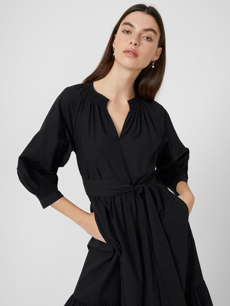 Black cotton outlet dress uk