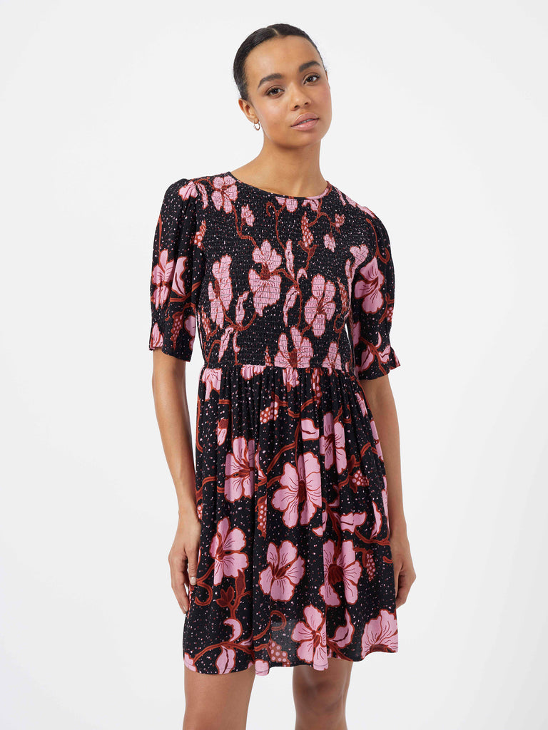 Midnight Floral Eco Mini Dress Black Multi | Great Plains UK