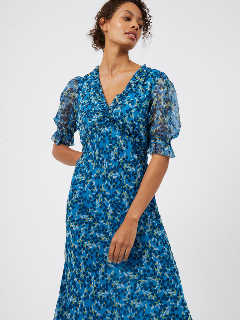 Meadow Ditsy Recycled V-Neck Dress Meadow Ditsy | Great Plains UK