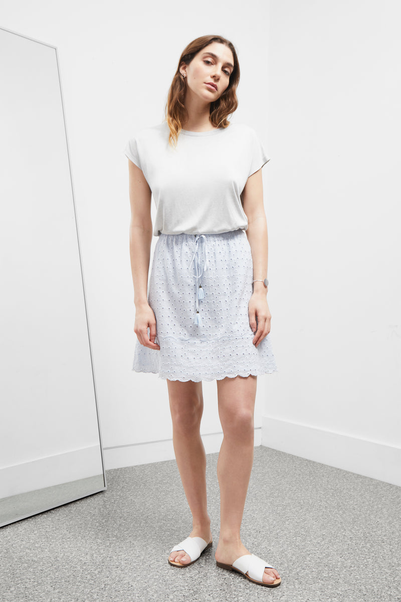 Broderie Anglaise Knit Skirt - Ready to Wear