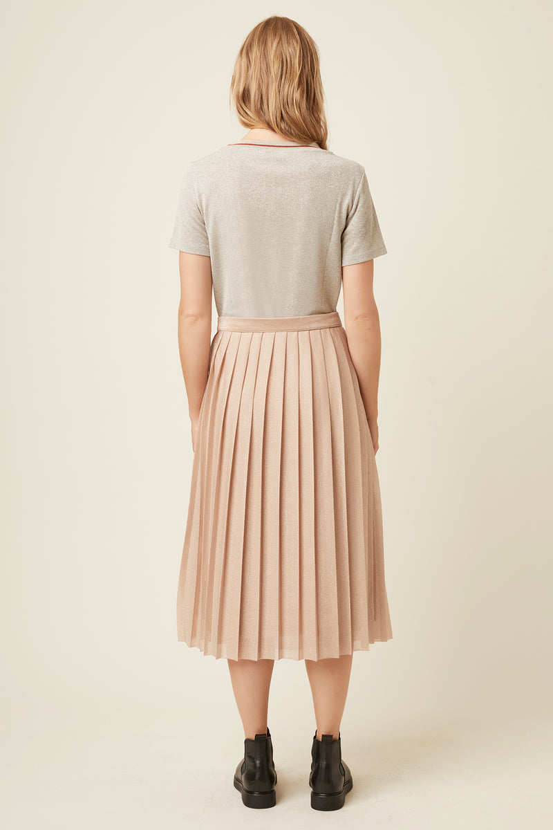 Rose gold outlet pleated skirt