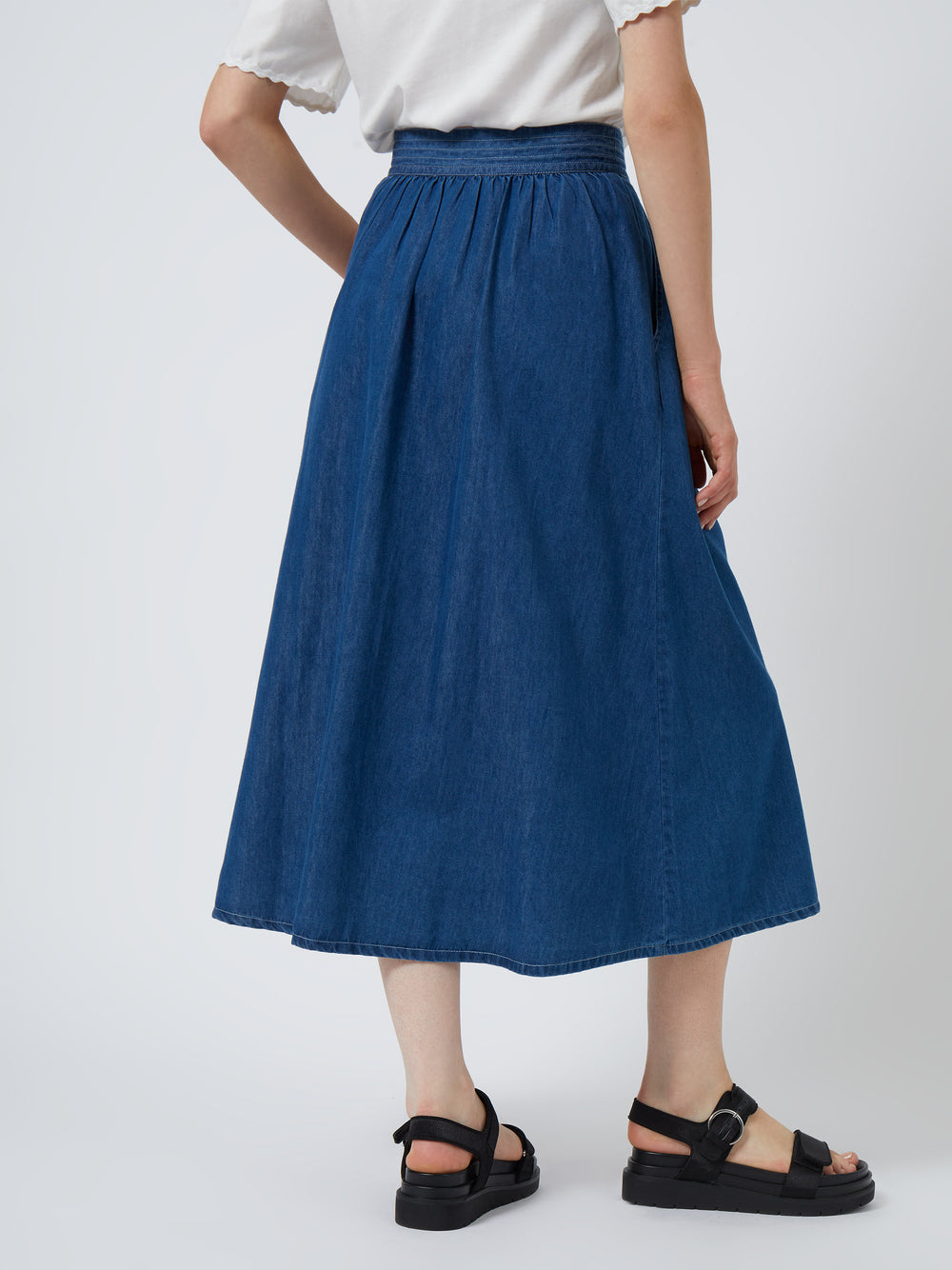 Chambray button 2025 down skirt