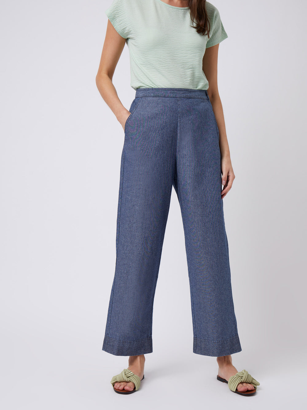 OMG Wide Leg Soft Chambray Pants **Only Small, XL, and 2X left!! –  JBeSassy.com
