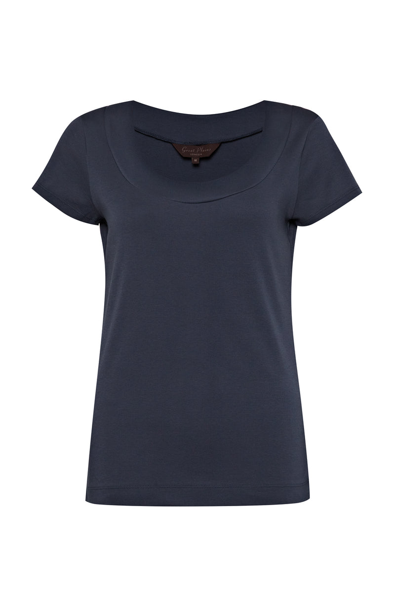 navy blue v neck shirt