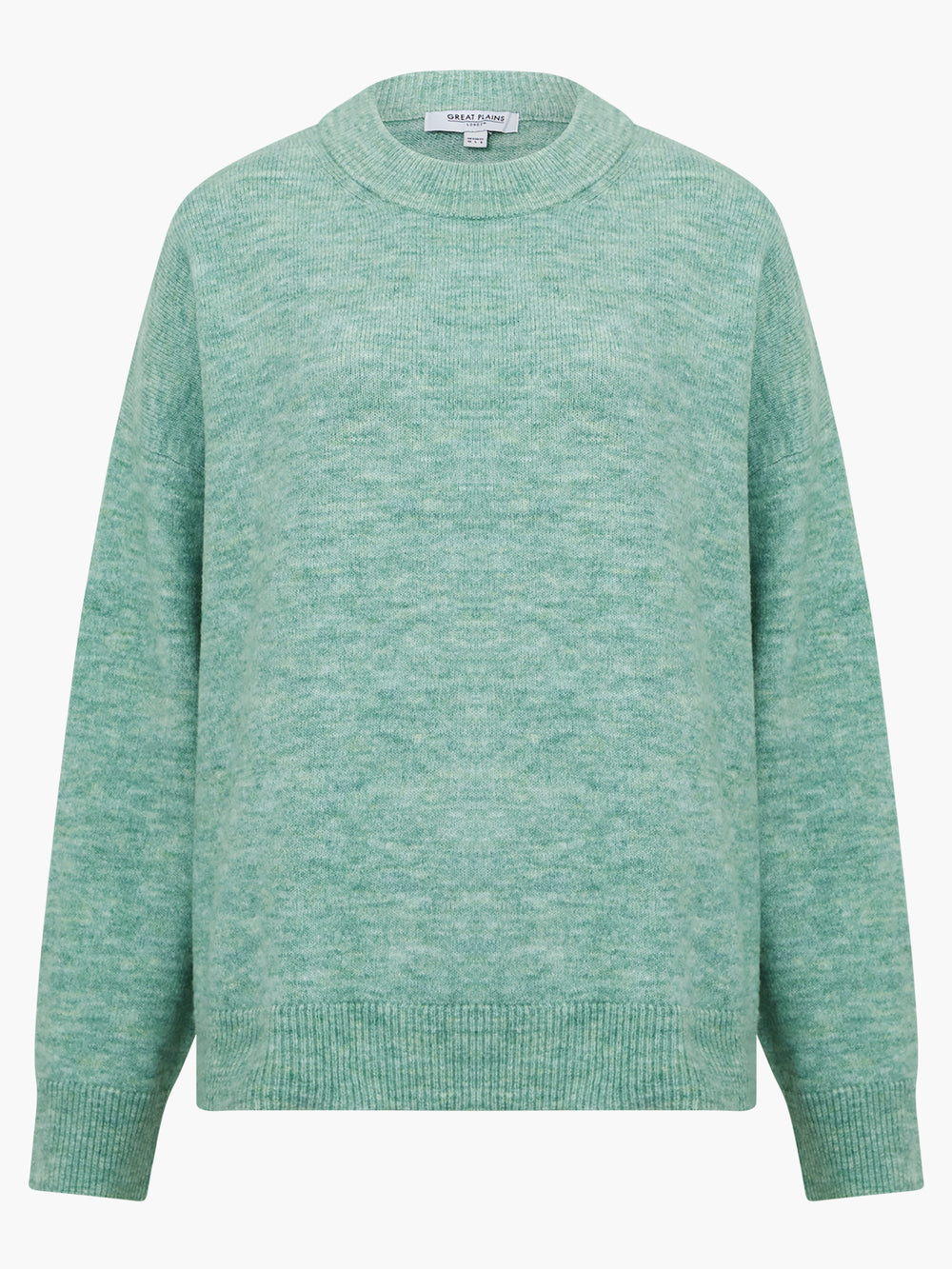 Carice Recycled Knit Crew Neck Jumper Fresh Green | Great Plains UK