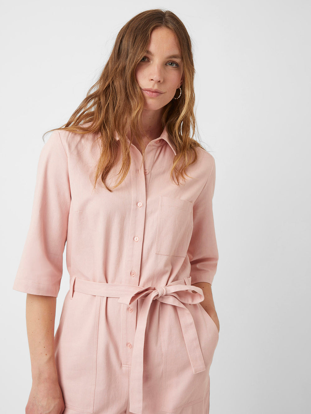 Light pink best sale utility jumpsuit