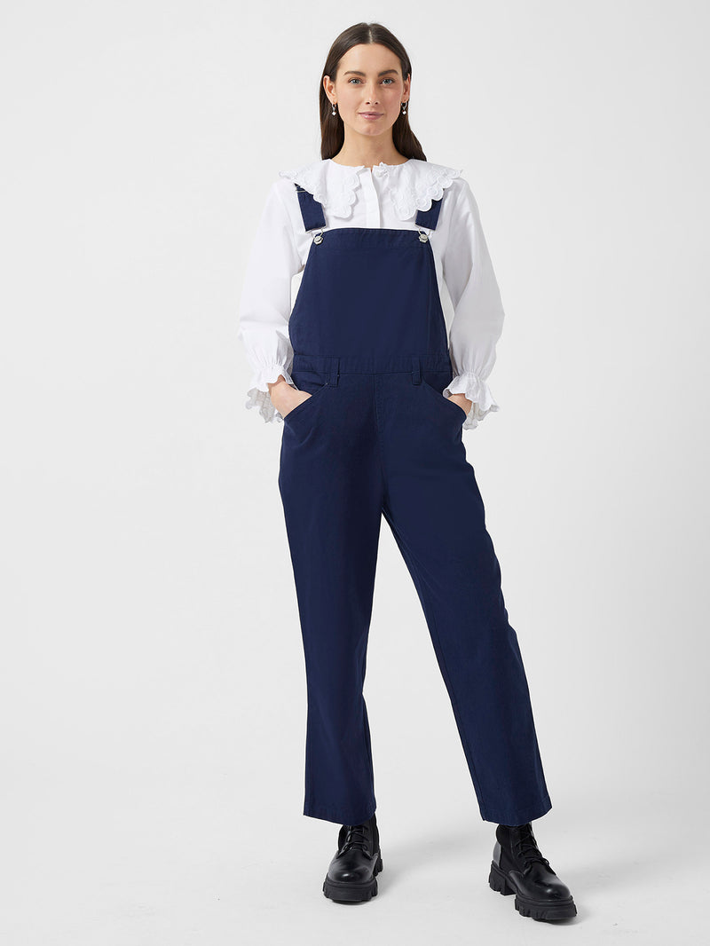 Heavy Cotton Twill Dungarees Classic Navy | Great Plains UK